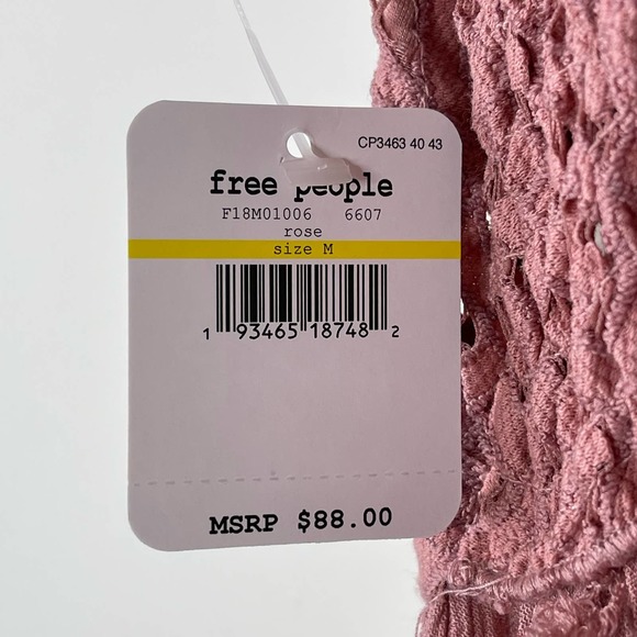 Free People FP One Pink Rose Adella Slip Dress NWT Size Medium - Picture 7 of 7